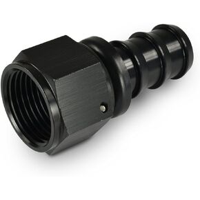 10AN Straight Push Lock/Push On Hose End Black