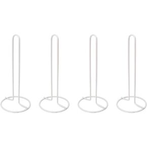 Disc Cone Holders, 4 Pcs White Iron Football Cone Holder Agility Soccer Cones Holder Sports Marker Carrier for Football Training Agility Training Reaction Training