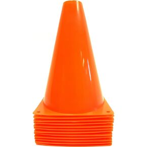 Enterprises Sports Training Cones, 7" Inch, 1 Dozen Multipurpose Orange Sports Cones