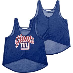 FOCO Women's NFL Team Logo Burn Out Tank Sleeveless Fashion Top