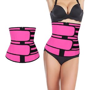 Waist Trainer for Women Men,Adjustable Body Shaper,Waist Trimmer Cincher with Dual Belly Band