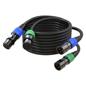 XLR Cables 100ft 1Pack, Microphone Cables, Balanced XLR Speaker Cable 3-pins Gold-plated Mic Cable Male to Female for Speaker System - Black, 100ft 1 Pack