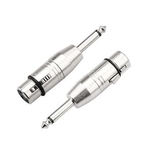 1/4 Inch TRS Stereo to XLR Adapter, Male XLR to Quarter Inch 6.35mm Balanced Audio Connector Compatible with Stereo,Microphone,Mixer-2 Pack