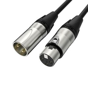 MAONO XLR Cable, 20FT Cable with Balanced 3 PIN, XLR Male to Female Mic Audio Cord, XLR Speaker Cable, Mic Wire, Compatible with XLR Microphone for Recording Podcast Streaming, Black(XLR-600)