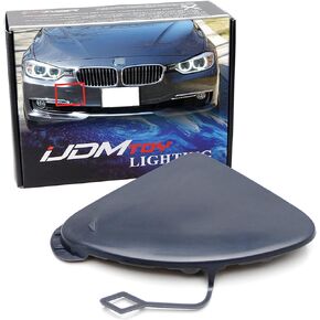 iJDMTOY Unpainted/Primed Front Bumper Tow Hook Cap Cover Replacement Compatible with 2013-2015 Pre-LCI BMW F30 F31 320i 328i 335i Standard Bumper