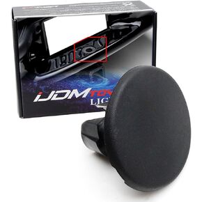 iJDMTOY One Matte Black Rear Bumper Step Pad Round Plug Trailer Tow Ball Cover Compatible with Ford 1999-07 F150 F250 F350 F450, 2000-05 Excursion