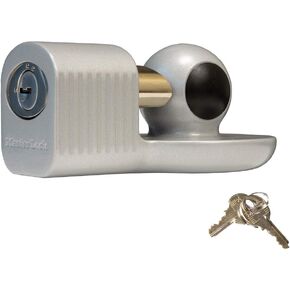 Master Lock Trailer Hitch Lock, Fits 1-7/8 in., 2 in., and Most 2-5/16 in. Trailer Couplers, Weather Resistant Automotive Hitch Lock with Keys, 377KA