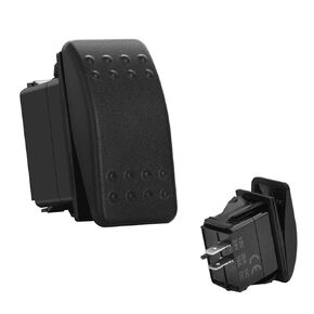Black 12V 2 Pin Rocker Switch 2 Way ON-Off Toggle Switch for Car Boat ATV UTV Marine Vehicle Automotive Truck RV 12V 24V