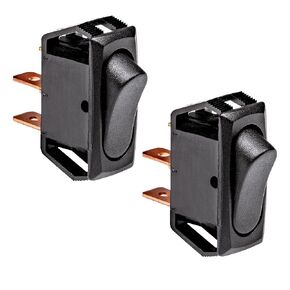 TRUE MODS 2pc 12v Momentary Rocker Switch [For SWH0081/SWH0082 Switch Boxes] [SPST] [Positive or Negative Trigger] Ideal for Multiple Flashing Mode Strobe Lights, Beacon Lights, Dash Lights, Air Horns