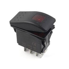 LIRU 5 pin 308-1038 Onan Cummins 308-1038 RV Generator Rocker ABS Start Stop Switch Button Red Lens for RV Durable