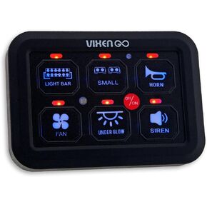 8 Gang Switch Panel - Device/Light Controller Switch Box with 3 Modes (Toggle/Momentary/Pulse), LED Touch Control, 7-Color RGB, Memory Function, Waterproof for Off Road, Car, Truck, RV, Boat