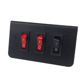 Abrams Taurus Premium 12V Switch Box Panel - (1) ON/Off Rocker Switch with LED Light - 15 Amp Inline Fuse - Dimensions: 2"L x 2.2"H x 1.57"D