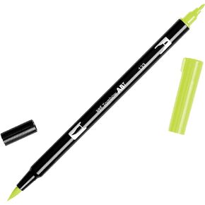 Tombow 56514 Dual Brush Pen Art Marker, 133 - Chartreuse, 1-Pack. Blendable, Brush and Fine Tip Marker