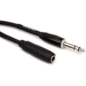 Roland Black Series Headphone Extension Cable, 1/4-Inch TRS Male to Female, 25-Feet