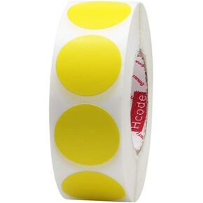 1 Inch Color Coding Label Garage Sale Stickers Blank Yard Sale Price Stickers Round Colorful Stickers Permanent Adhesive Dots Stickers Glossy Writable Paper Labels 1000 Pieces (Kraft)