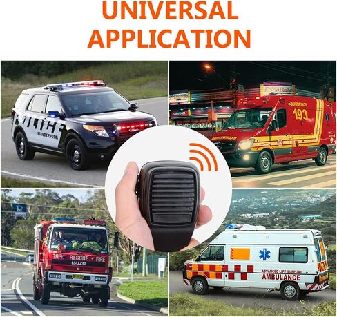 مكبر صوت صفارة الإنذار للسيارة Safego Police Siren System، DC12v 200w 9 نغمات سلكية محمولة ميكروفون مكبر صوت صفارات الإنذار الإلكترونية في حالات الطوارئ in Saudi Arabia