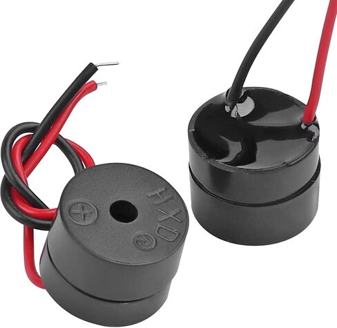 DC 12V Electronic DC Buzzer 5v Alarm Active Piezo Beep Sound ABS Housing 85dB Wired Connector Black 26Pcs in Saudi Arabia