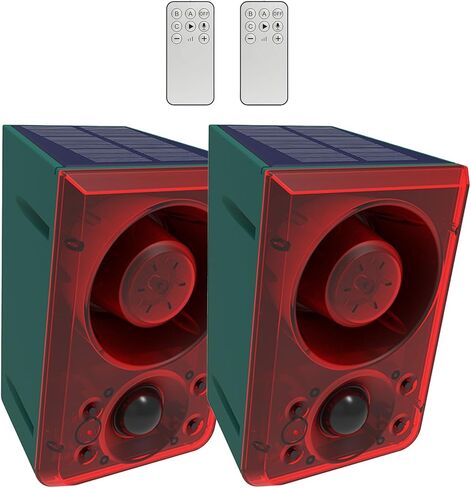 Motion Sensor Alarm Outdoor，Solar Alarm Motion Detector with Sound, 4 Mode 120db Sound Waterproof Flash Siren Light Alarm System in Saudi Arabia