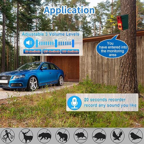 Motion Sensor Alarm Outdoor，Solar Alarm Motion Detector with Sound, 4 Mode 120db Sound Waterproof Flash Siren Light Alarm System in Saudi Arabia