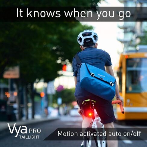 الضوء الخلفي الذكي Light & Motion Vya Pro، يوفر الضوء الخلفي عالي الطاقة 100 لومين أمانًا استثنائيًا ليلاً ونهارًا. خفيف الوزن ومتين، وقت تشغيل 6 ساعات، تشغيل وإيقاف تلقائي، مقاوم للماء وإعادة شحن سريع، صغير in Kuwait