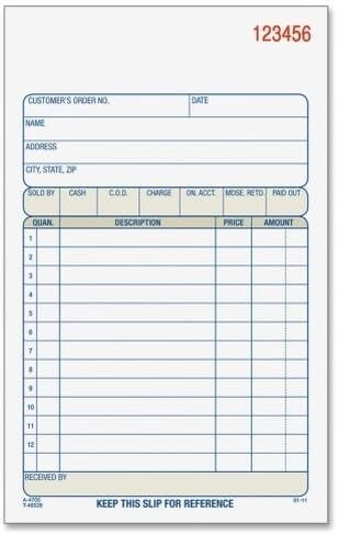 Sales Book 4.25x7 Cbls 2 Part,Tops Products,Dc4705 in Saudi Arabia