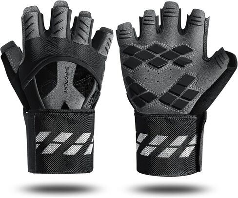 B-Forest Workout Gloves Gym Gloves Weight Lifting Gloves with Wrist Wrap for Men Women for Training, Exercise, Fitness in Saudi Arabia