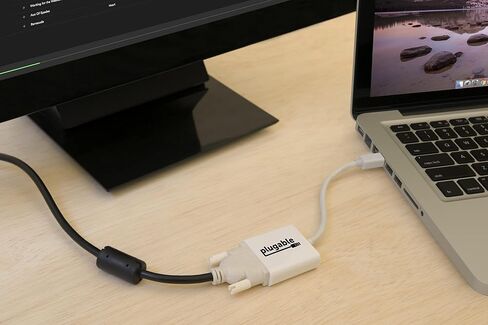 Plugable Mini DisplayPort (Thunderbolt 2) to DVI Adapter (Driverless, Supports Mac, Windows, Linux Systems and Displays up to 1920x1200@60Hz, Passive) in Saudi Arabia