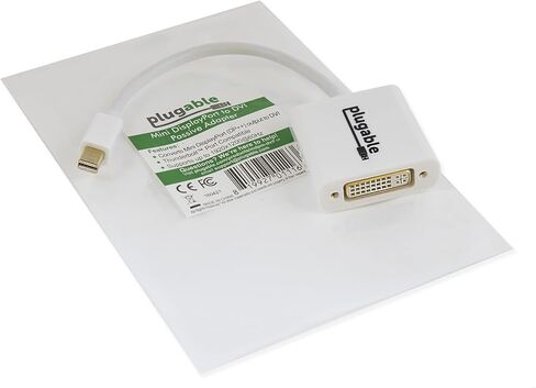 Plugable Mini DisplayPort (Thunderbolt 2) to DVI Adapter (Driverless, Supports Mac, Windows, Linux Systems and Displays up to 1920x1200@60Hz, Passive) in Saudi Arabia