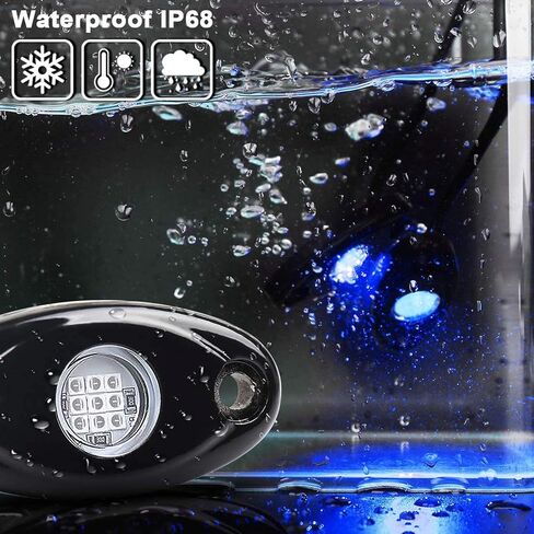 PSEQT 6 Pods White LED Rock Wheel Well Lights Underglow Light لسيارة شاحنة ATV UTV SUV الطرق الوعرة قارب Underbody نيون توهج درب تلاعب مصباح in Kuwait