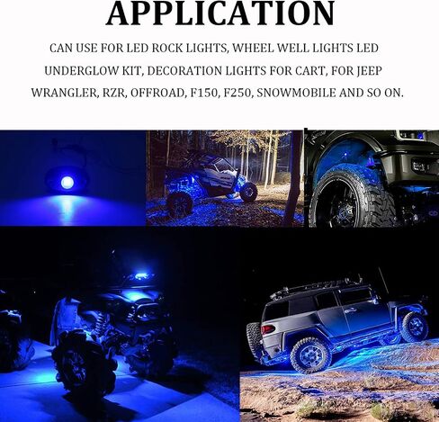 PSEQT 6 Pods White LED Rock Wheel Well Lights Underglow Light لسيارة شاحنة ATV UTV SUV الطرق الوعرة قارب Underbody نيون توهج درب تلاعب مصباح in Kuwait