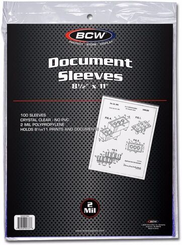 أكمام المستندات BCW 1-8.5X11SLV Bcw 8.5X11 in Saudi Arabia