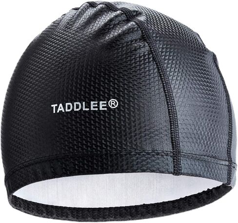 Taddlee الرجال قبعة السباحة بولي Fabric النسيج سيليكون الاستحمام قبعة السباحة بركة مقاوم للماء الرياضة الكبار ملابس سباحة حريمي اكسسوارات كبيرة الحجم في الهواء الطلق in Kuwait