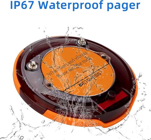 صفارة فردية Retekess TD156، جهاز بيجر لاسلكي طويل المدى، جهاز بيجر مقاوم للماء IP67، تذكير بالمهلة، إنذار خارج النطاق للمستشفى، مصنع النبيذ، المستودعات، المكتب in Saudi Arabia