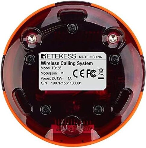 صفارة فردية Retekess TD156، جهاز بيجر لاسلكي طويل المدى، جهاز بيجر مقاوم للماء IP67، تذكير بالمهلة، إنذار خارج النطاق للمستشفى، مصنع النبيذ، المستودعات، المكتب in Saudi Arabia