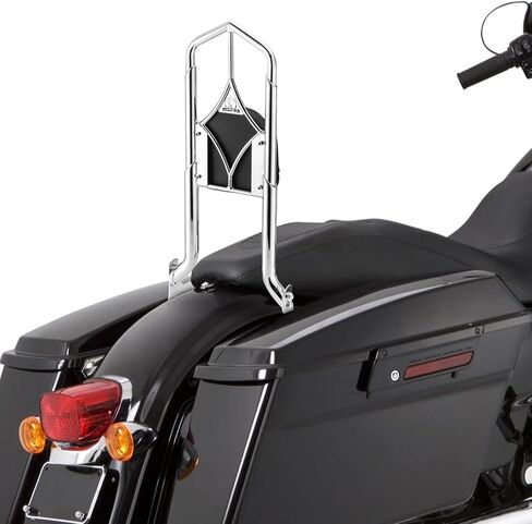 31" Height Passenger Backrest Sissy Bar Compatible with 1997-2008 Harley Touring Road King Road Glide Electra Glide Street Glide FLHR FLTR FLHT FLHX, Chrome in Saudi Arabia