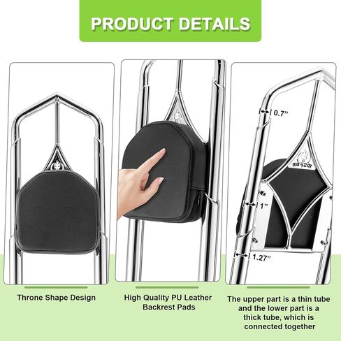 31" Height Passenger Backrest Sissy Bar Compatible with 1997-2008 Harley Touring Road King Road Glide Electra Glide Street Glide FLHR FLTR FLHT FLHX, Chrome in Saudi Arabia