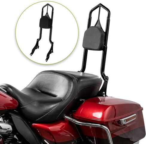 31" Height Passenger Backrest Sissy Bar Compatible with 1997-2008 Harley Touring Road King Road Glide Electra Glide Street Glide FLHR FLTR FLHT FLHX, Chrome in Saudi Arabia
