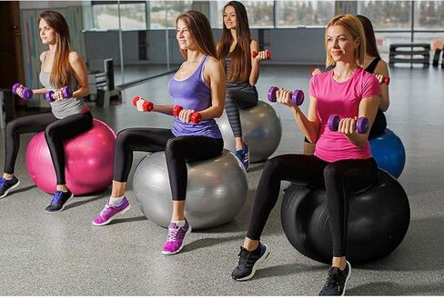 Exercise Ball for Yoga, Fitness, Balance Stability, Extra Thick Professional Grade Balance & Stability Ball - Anti Burst, Workout Program 2020 (Blue, 45cm) in Saudi Arabia