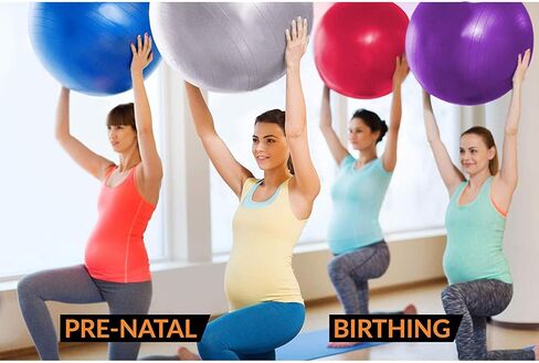 Exercise Ball for Yoga, Fitness, Balance Stability, Extra Thick Professional Grade Balance & Stability Ball - Anti Burst, Workout Program 2020 (Blue, 45cm) in Saudi Arabia