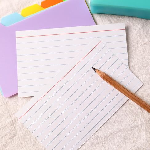 مجموعة حامل بطاقات ملاحظات مكونة من 106 قطعة، بطاقات فهرسة حامل بطاقات تعليمية مقاس 3 × 5 بوصات مع فواصل علامات التبويب للمدرسة ومستلزمات الأعمال المكتبية in Kuwait