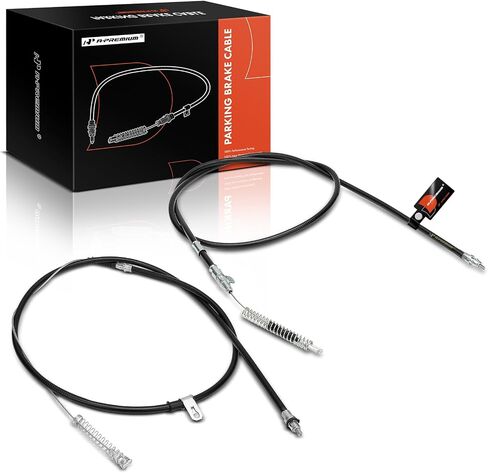 A-Premium Rear Driver and Passenger Side Parking Brake Cable Assembly Compatible with Chevrolet and GMC Models: Silverado 2500 HD 2001-2005, Sierra 2500 HD 2001-2005, 2-PC Set - Replace# 15030766 in Saudi Arabia