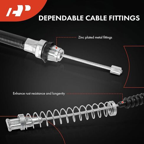 A-Premium Rear Driver and Passenger Side Parking Brake Cable Assembly Compatible with Chevrolet and GMC Models: Silverado 2500 HD 2001-2005, Sierra 2500 HD 2001-2005, 2-PC Set - Replace# 15030766 in Saudi Arabia