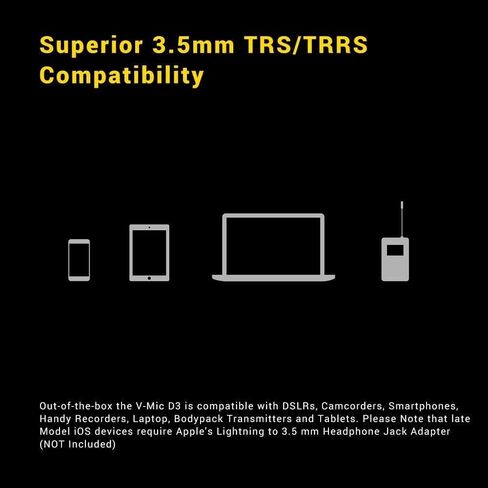ميكروفونات Deity V-Mic D3 Pro Supercardioid على الكاميرا مع نظام تعليق Rycote Lyre in Kuwait