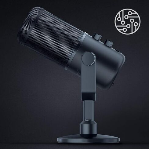 ميكروفون البث USB Razer Seiren Elite: مرشح تمرير عالي بدرجة احترافية - حامل صدمات مدمج - نمط التقاط Supercardiod - ألومنيوم مؤكسد - أسود كلاسيكي in Saudi Arabia