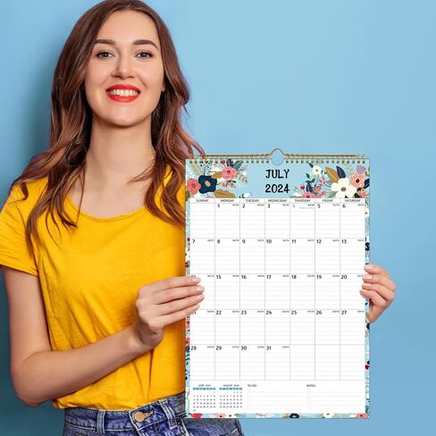 Wall Calendar 2024-2025 – Apr.2024 - Sep.2025, Calendar 2024-2025 Wall, 18 Monthly Calendar, 12 x 17 In, 2024-25 Calendar with Large Blocks, Thick Paper, Holidays, To-do ＆ Notes, Great for Organizing in Saudi Arabia