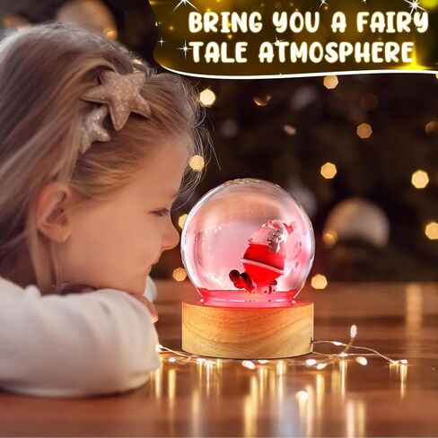 Irenare 12 Pcs 3.9 Inch DIY Snow Globe Kit Clear Plastic Water Globe with 6 Pcs 1.45 Inch High Glow Wood Base for DIY Crafts Christmas Ornaments Keepsake Gift Decoration Plant Terrarium Display in Saudi Arabia