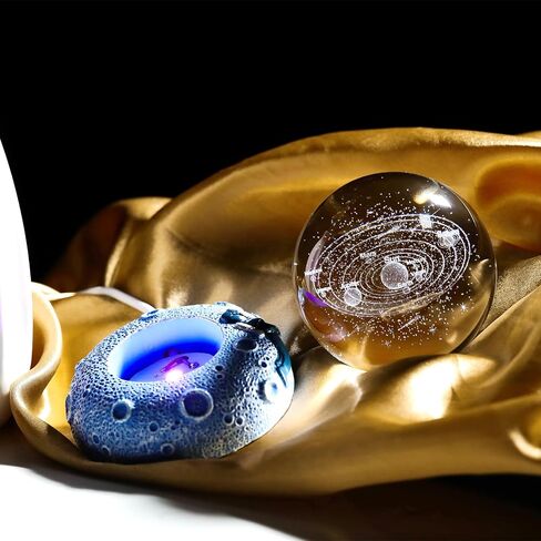 Ornalrist 2.36in. 3D Crystal Ball Engraved Butterfly Gifts for Women Girlfriend Night Light with Space Base, Glass Butterfly Ball Gifts for Butterfly Lover Home Decor Figurine in Kuwait