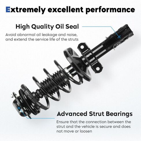 Front Struts Assembly w/Coil Spring Shock Absorber Compatible with 2005-2010 Chevrolet Cobalt, 2006-2010 HHR, 2007-2009 Pontiac G5, 2005 2006 Pursuit, Replace 172179L 172179R in Saudi Arabia