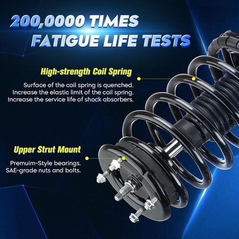 Front Strut Shock Assembly w/Coil Spring Compatible with Ford Mustang 2005-2010, Replace 172138, Left & Right, 2PCS in Saudi Arabia