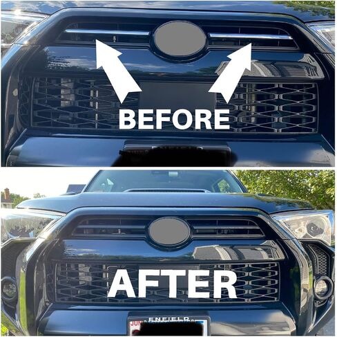 4 RUNNER blackout trim ,Front Middle Grille Center Grille Overlay Trims 2 pcs ABS Compatible with Toyota 4Runner 2020 2021 2022 2023(Matte black) in Saudi Arabia